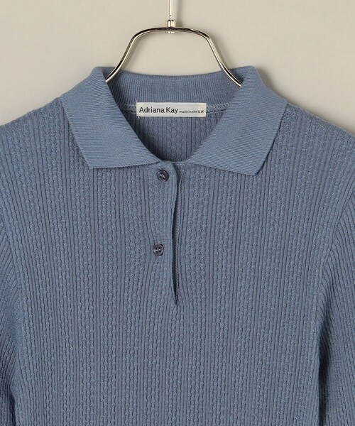 Aresense（アーセンス）の「Adriana Kay/アドリアナケイ ポロニットソー（ニット/セーター・レディース・ナチュラル/ブルー/ネイビー/パープル・ﾌﾘ-）」の10枚目の写真