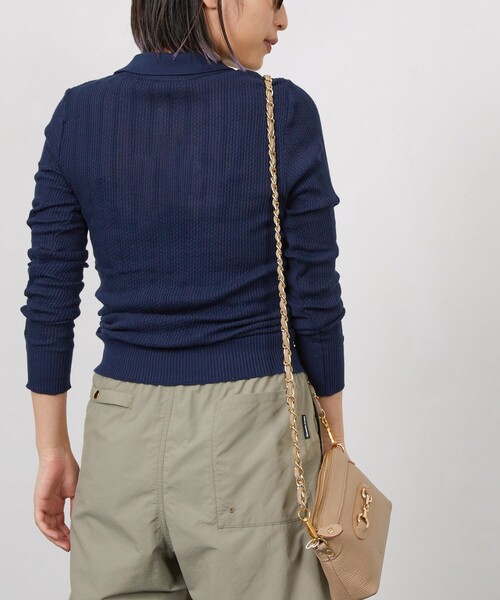 Aresense（アーセンス）の「Adriana Kay/アドリアナケイ ポロニットソー（ニット/セーター・レディース・ナチュラル/ブルー/ネイビー/パープル・ﾌﾘ-）」の9枚目の写真