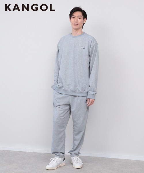 KANGOL(カンゴール)の「【KANGOL】ワンポイント刺繍裏毛スウェットセットアップ(ルームウェア/パジャマ・メンズ・ブラック/ネイビー/ベージュ/グレー・M/LL/L)」の5枚目の写真