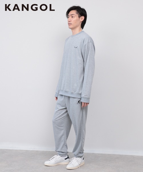 KANGOL(カンゴール)の「【KANGOL】ワンポイント刺繍裏毛スウェットセットアップ(ルームウェア/パジャマ・メンズ・ブラック/ネイビー/ベージュ/グレー・M/LL/L)」の6枚目の写真
