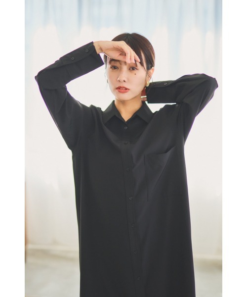 N WITH.（エヌウィズ）の「ロングシャツワンピース（シャツワンピース