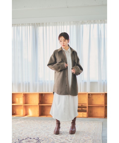 パリエンヌ 綿ローン　ロングワンピース シャツ 　セットアップ　ペイズリー SeT UP/セットアップ ハートペイズリー ロングワンピース