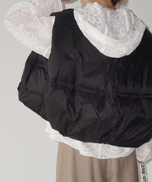 chuclla チュクラ　ラウンドボリューム　ダウンベスト　ブラック chuclla｜ラウンドボリューム ダウンベスト chw22a115 | Rakuten