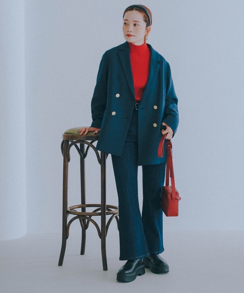 【未使用品】グローバルワーク 高山直子さんコラボ　ウールライクWコートS 高山直子さんコラボ/ウールライクWコート/EiiS/577820 | [公式