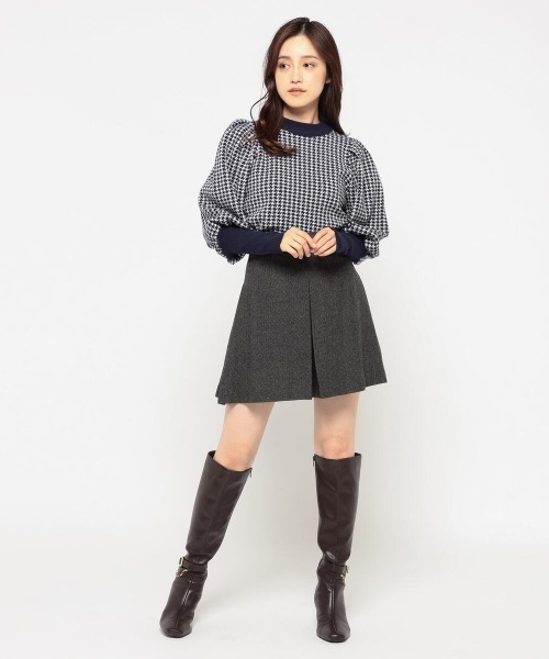 MISCH MASCH(ミッシュマッシュ)の「チドリマトンスリーブニット(ニット/セーター・レディース・ブラウン/ブラック/ネイビー・MEDIUM)」の8枚目の写真
