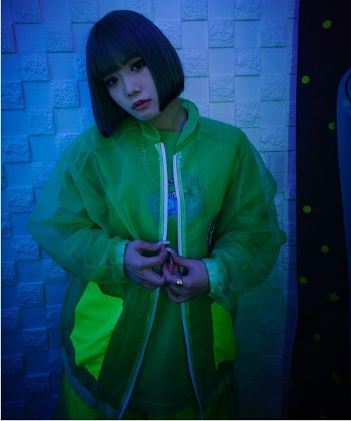 【GALFY/ガルフィ】スケスケセクハラカラフルMA-1/シースルージャケット
