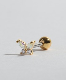 【Peony】/キュービックジルコニア バタフライ ミニスタッドピアス