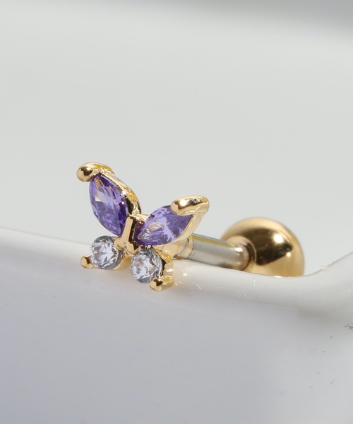 Peony(ピオニー)の「【Peony】/キュービックジルコニア バタフライ ミニスタッドピアス(ピアス(片耳用)・レディース・シルバー系その他3/ゴールド系その他6/シルバー系その他/ゴールド系その他/シルバー系その他2/シルバー系その他4/ゴールド系その他5/ゴールド系その他7/ゴールド系その他2/ゴールド系その他3/ゴールド系その他4/ゴールド系・FREE)」の7枚目の写真