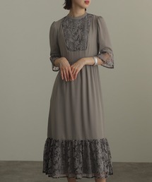結婚式 パーティー ドレス レトロ ロング&七分袖 セレモニー フォーマル オケージョンドレス お呼ばれ 二次会 成人式 同窓会 謝恩会 20代 30代