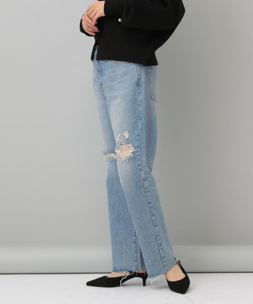 A part by（アパートバイ）の「ストレートデニムパンツ（デニムパンツ・レディース・ライトブルー/ブルー系その他3・MEDIUM/LARGE）」の13枚目の写真