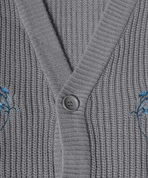 ANPAS（アンパス）の「Flower Embroidery Cardigan Stitch