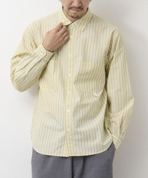 NOLLEY'S goodman（ノーリーズグッドマン）の「WORK SHIRT ワークシャツ レギュラーシャツ（シャツ/ブラウス・メンズ・ネイビー/ピンク/イエロー/ブルー・S/M/L）」の4枚目の写真