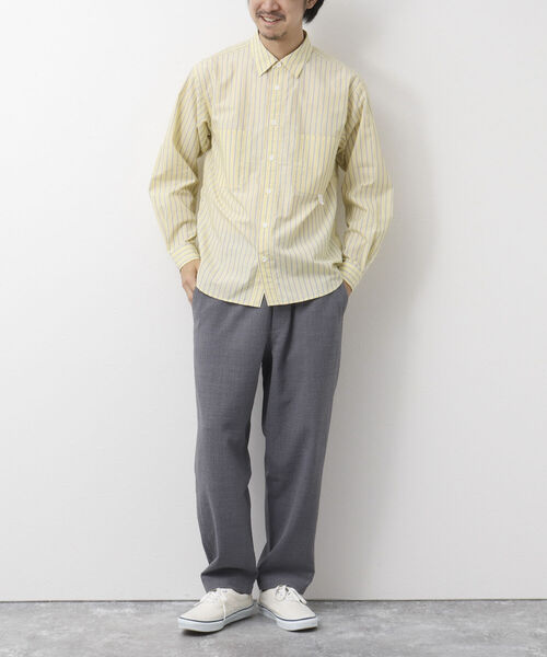 NOLLEY'S goodman（ノーリーズグッドマン）の「WORK SHIRT ワークシャツ レギュラーシャツ（シャツ/ブラウス・メンズ・ネイビー/ピンク/イエロー/ブルー・S/M/L）」の5枚目の写真