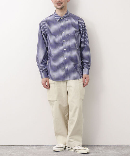 NOLLEY'S goodman（ノーリーズグッドマン）の「WORK SHIRT ワークシャツ レギュラーシャツ（シャツ/ブラウス・メンズ・ネイビー/ピンク/イエロー/ブルー・S/M/L）」の11枚目の写真