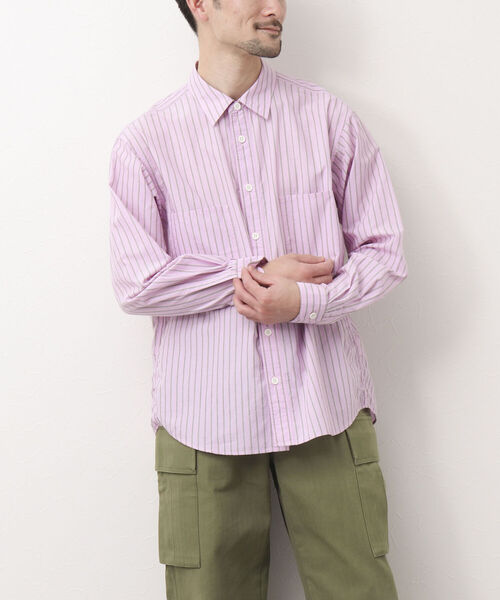 NOLLEY'S goodman（ノーリーズグッドマン）の「WORK SHIRT ワークシャツ レギュラーシャツ（シャツ/ブラウス・メンズ・ネイビー/ピンク/イエロー/ブルー・S/M/L）」の20枚目の写真