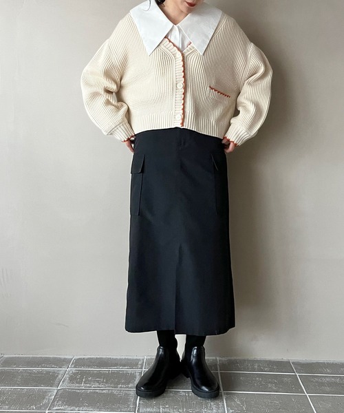 LOWRYS FARM（ローリーズファーム）の「ベルトツキサイドポケスカート