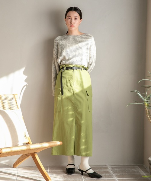 LOWRYS FARM（ローリーズファーム）の「ベルトツキサイドポケスカート