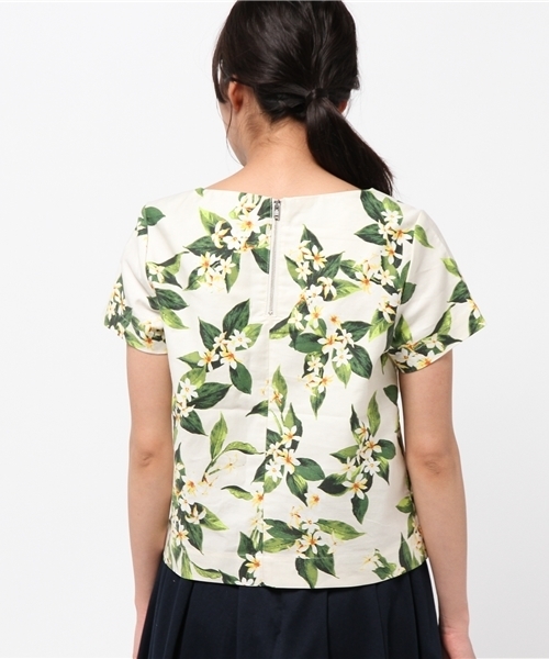 B:MING by BEAMS(ビーミングバイビームス)の「<InRed 6月号掲載>ビーミング by ビームス / ボタニカルプリント ブラウス(シャツ/ブラウス・レディース・オフホワイト/ネイビー・MEDIUM/SMALL)」の12枚目の写真