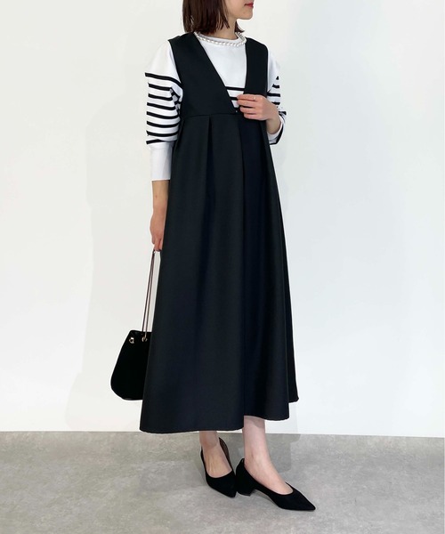 PICCIN(ピッチン)の「【WEB限定】タックフレアワンピース(ワンピース・レディース・ブラック/オフホワイト・M/L)」の20枚目の写真