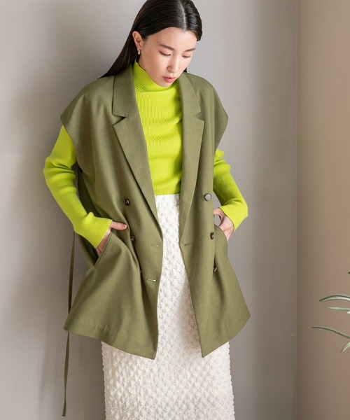 LOWRYS FARM（ローリーズファーム）の「アムンゼンボリュームベスト　174733（その他アウター・レディース・ブラック/カーキ/アイボリー・FREE）」の7枚目の写真