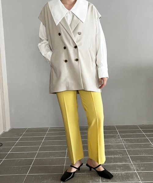 LOWRYS FARM（ローリーズファーム）の「アムンゼンボリュームベスト　174733（その他アウター・レディース・ブラック/カーキ/アイボリー・FREE）」の10枚目の写真