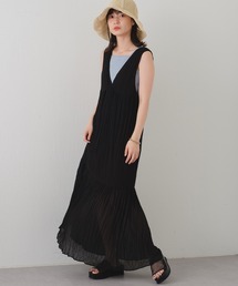 Kastane | 【サイズ展開あり/WEB限定サイズあり】ワッシャーシフォン無地ワンピース(ワンピース)