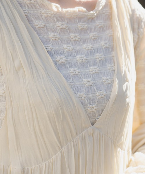 Kastane（カスタネ）の「【サイズ展開あり/WEB限定サイズあり】ワッシャーシフォン無地ワンピース（ワンピース・レディース・オフホワイト/ブラック・2/0/1）」の13枚目の写真