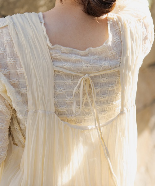 Kastane（カスタネ）の「【サイズ展開あり/WEB限定サイズあり】ワッシャーシフォン無地ワンピース（ワンピース・レディース・オフホワイト/ブラック・2/0/1）」の12枚目の写真