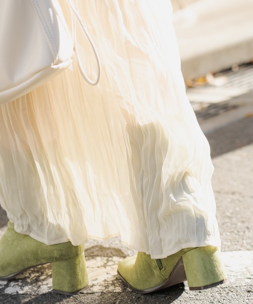 Kastane（カスタネ）の「【サイズ展開あり/WEB限定サイズあり】ワッシャーシフォン無地ワンピース（ワンピース・レディース・オフホワイト/ブラック・2/0/1）」の14枚目の写真