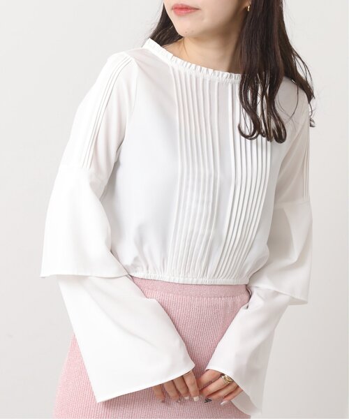 agnes b. 着回し抜群❤️ショート丈ノーカラーブラウス ホワイト トップス/シャツ｜ウィメンズ｜agnès b.｜アニエスベー公式
