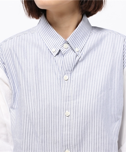 OUTLET（アウトレット）の「【BLOOM&BRANCH】SOスピンOXバイカラーOP（ワンピース・レディース・ブルー/ストライプ・36/34）」の7枚目の写真