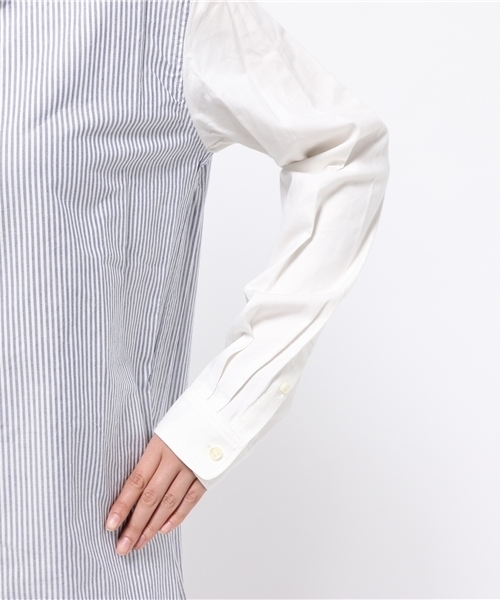 OUTLET（アウトレット）の「【BLOOM&BRANCH】SOスピンOXバイカラーOP（ワンピース・レディース・ブルー/ストライプ・36/34）」の8枚目の写真