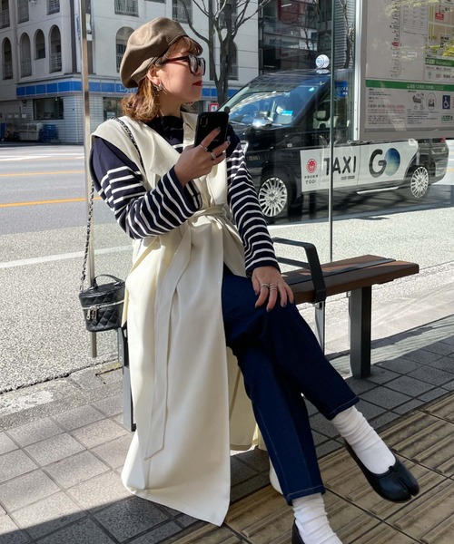 archives(アルシーヴ)の「【Limited item】TRENCH COAT VEST(トレンチコート・レディース・グリーン/ブラック/オフホワイト/ベージュ/モカ・MEDIUM)」の15枚目の写真