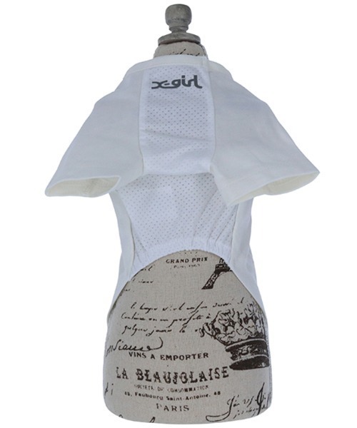 X-girl（エックスガール）の「X-girl/トリプルミルズロゴT（ペットウェア・レディース・ホワイト/ライトブルー・XS/S/M/L/2L/3L/3S/3M）」の6枚目の写真