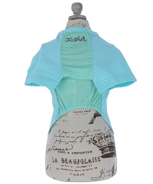 X-girl（エックスガール）の「X-girl/トリプルミルズロゴT（ペットウェア・レディース・ホワイト/ライトブルー・XS/S/M/L/2L/3L/3S/3M）」の9枚目の写真