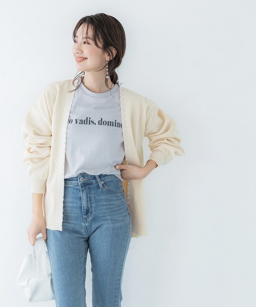 coca(coca)(コカ)の「パールカーディガン(カーディガン/ボレロ・レディース・アイボリー/ブラック・M/L)」の5枚目の写真