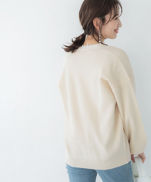 coca(coca)(コカ)の「パールカーディガン(カーディガン/ボレロ・レディース・アイボリー/ブラック・M/L)」の6枚目の写真