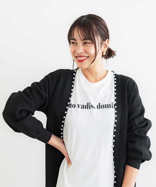 coca(coca)(コカ)の「パールカーディガン(カーディガン/ボレロ・レディース・アイボリー/ブラック・M/L)」の4枚目の写真