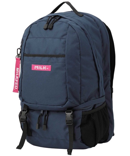 MILKFED.（ミルクフェド）の「NEO BIG BACKPACK BAR PINK&NAVY /大容量