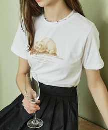 LETTER FROM MOON（レターフロムムーン）の「WEB限定 LFM-KITTY LETTER T-SHIRT/キティーレターTシャツ（Tシャツ/カットソー）」