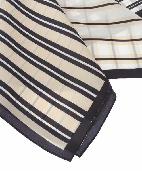 a.v.v(アーヴェヴェ)の「【バンダナ/スカーフ】ストライプ柄スカーフ(バンダナ/スカーフ・レディース・ネイビー/ライトブルー・38)」の8枚目の写真