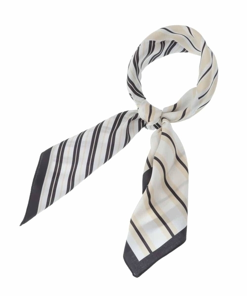 a.v.v(アーヴェヴェ)の「【バンダナ/スカーフ】ストライプ柄スカーフ(バンダナ/スカーフ・レディース・ネイビー/ライトブルー・38)」の10枚目の写真