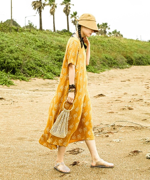 【セール】[J VINEYARD]Double Gauze Yellow Dress（ワンピース）｜THE CASE（ザケース）のファッション