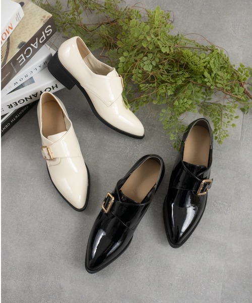 Fabby fabby（ファビィーファビィー）の「モンクストラップマニッシュシューズ（パンプス・レディース・オフホワイト/ブラック・SMALL/MEDIUM/LARGE）」の15枚目の写真