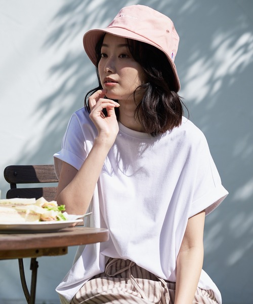 LB/S (エルビーエス)の「汗染みの目立ちにくいTシャツ ZEROSTAIN ゼロステイン 撥水性 UVカット ローカルラウンド 無地ヘムTシャツ(Tシャツ/カットソー・レディース・ホワイト/ダークベージュ/ピンク系その他/ブラック/ミント/イエロー/ダークブルー/チャコールグレー/グレー・MEDIUM/LARGE)」の14枚目の写真