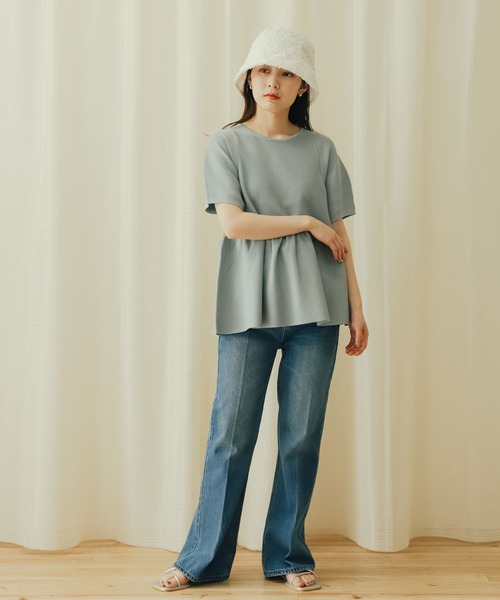 SENSE OF PLACE by URBAN RESEARCH（センスオブプレイスバイアーバンリサーチ）の「ジャガードパネルバケットハット（ハット・レディース・アイボリー/ブラック/ブルー・ONE）」の6枚目の写真