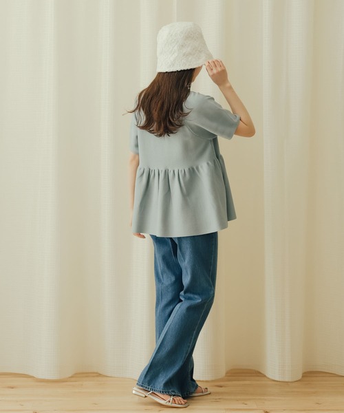 SENSE OF PLACE by URBAN RESEARCH（センスオブプレイスバイアーバンリサーチ）の「ジャガードパネルバケットハット（ハット・レディース・アイボリー/ブラック/ブルー・ONE）」の7枚目の写真