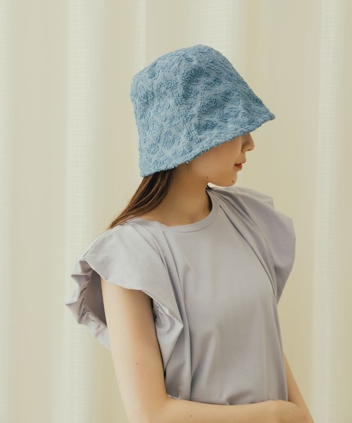 SENSE OF PLACE by URBAN RESEARCH（センスオブプレイスバイアーバンリサーチ）の「ジャガードパネルバケットハット（ハット・レディース・アイボリー/ブラック/ブルー・ONE）」の11枚目の写真