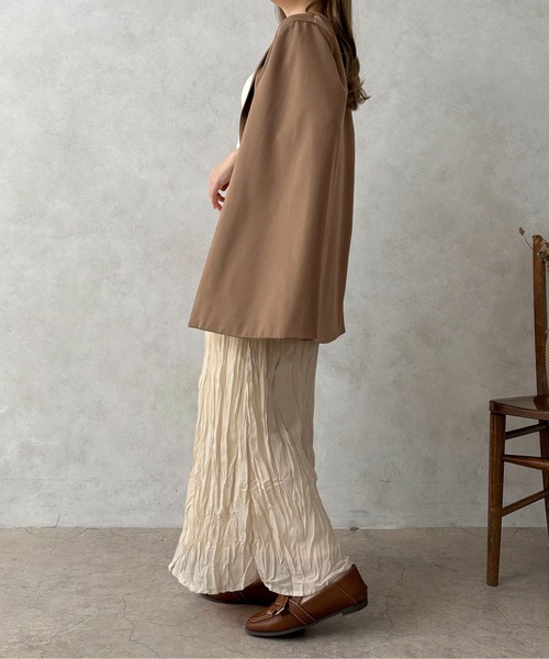 apres jour clair（アプレジュールクレア）の「【apres jour clair】クリンクルスカート【ZOZOTOWN限定アイテム】（スカート・レディース・ブラウン系その他/アイボリー/ピンクベージュ・X-LARGE/フリー）」の13枚目の写真