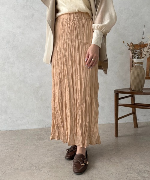 apres jour clair（アプレジュールクレア）の「【apres jour clair】クリンクルスカート【ZOZOTOWN限定アイテム】（スカート・レディース・ブラウン系その他/アイボリー/ピンクベージュ・X-LARGE/フリー）」の21枚目の写真